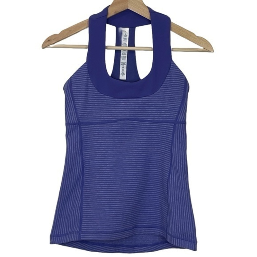Lululemon Scoop Neck Tank Hyper Stripe Purple 4